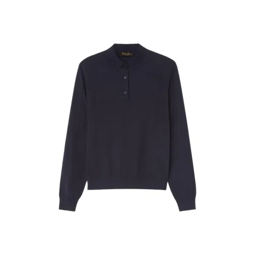 Loro Piana SS25 Поло Женское Морской Синий