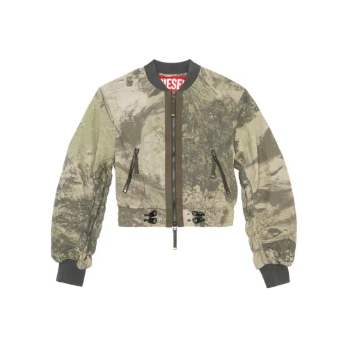 DIESEL SS24 Куртки Пальто Женские Армейский зеленый