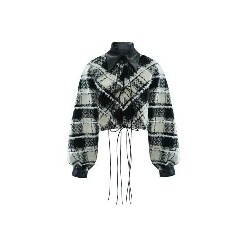 CHICCO MAO Куртки Пальто Женские Черный Белый