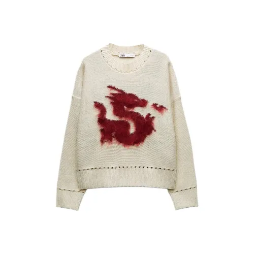 ZARA Белый Женские Трикотаж