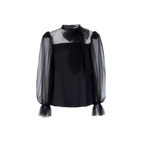 Caroline Шифон Рубашка Женская Черная