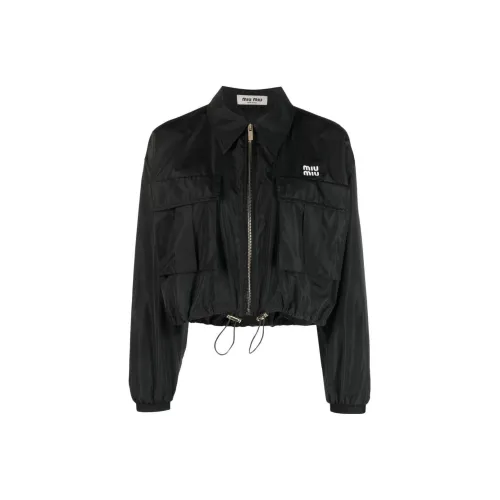 MIU MIU SS23 Куртки и Пальто Женские Черный