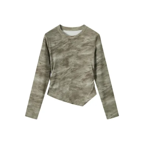 EICHITOO Трикотаж Женский Зеленый Серый Узор