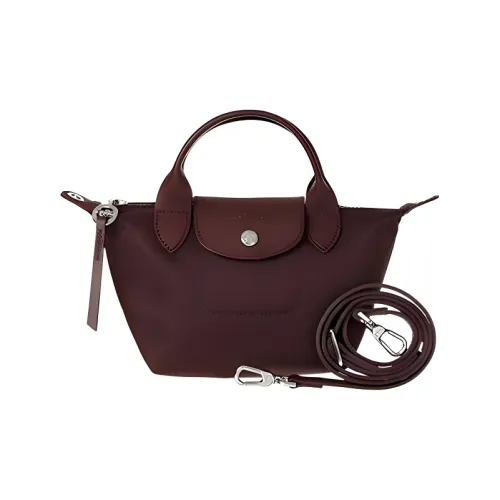 LONGCHAMP Le Pliage Néo Ткань Пельмени Сумка Сумка через плечо Мини Женская Темно-красная