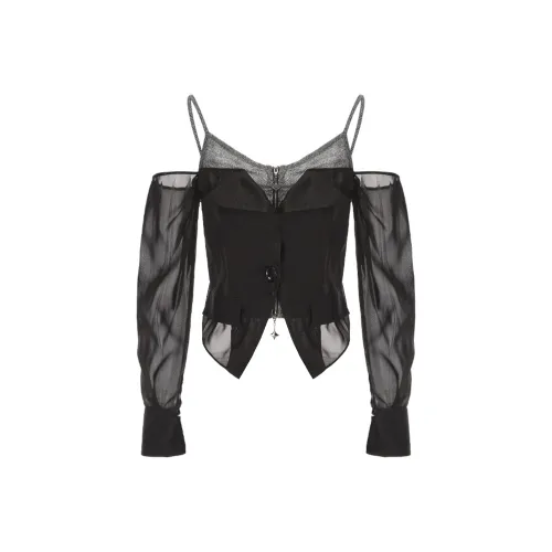 GIMING Черные + Серые Женские Рубашки