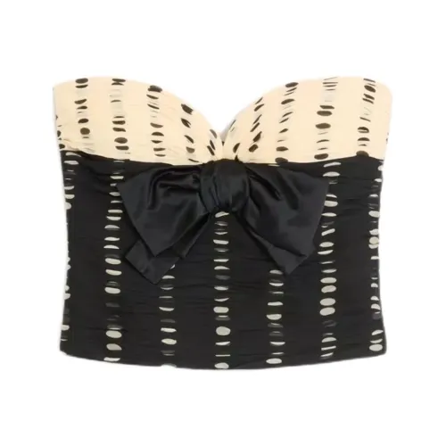 Valentino Без бретелек Топ Женский Черный