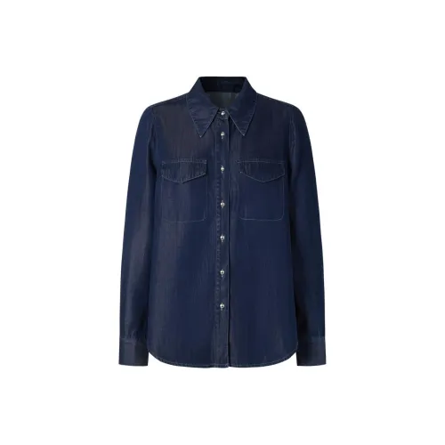 JZ. ANNAKRO Рубашка Женская Темно-синяя