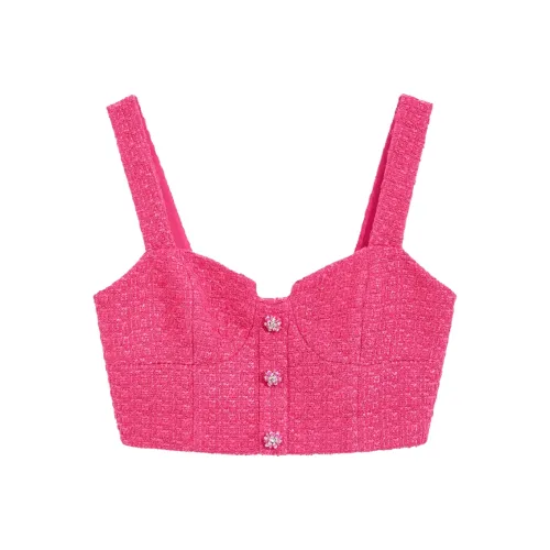 BEBE Осенне-зимняя коллекция Топ с бретелями Женский Розовый Красный