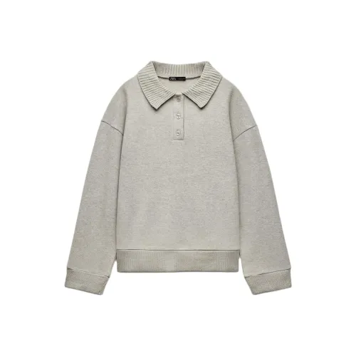ZARA Бежевые Женские Свитшоты