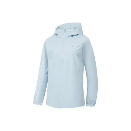 QIAODAN Тренчкот Куртки Пальто Женские Пена Синий