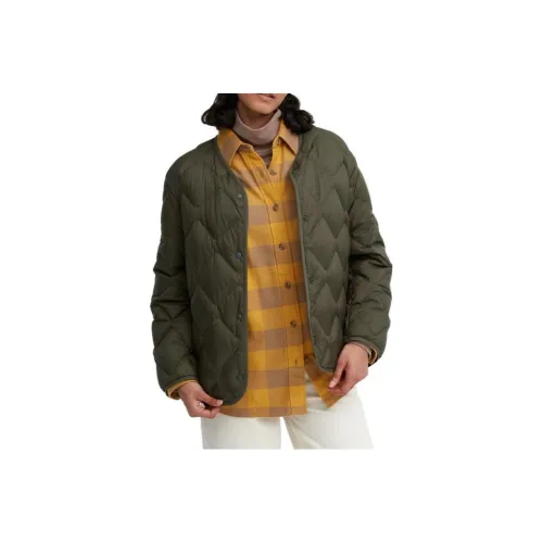 UNIQLO Пуховик Женский Винтажный Зеленый