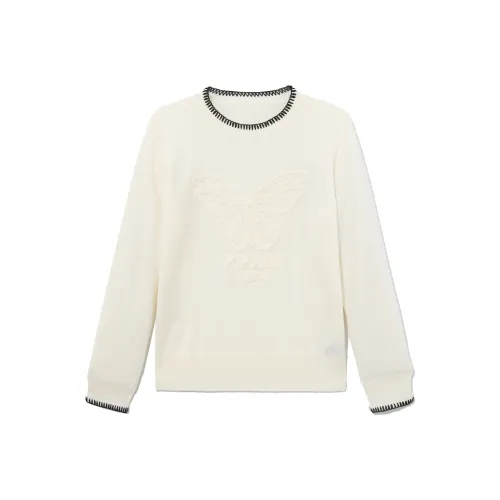 Fish Rabbits Трикотаж Женский Классический Белый