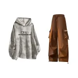 Хаки с капюшоном + хаки карго штаны