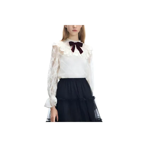 JORYAweekend Шифон Рубашка Женская Бежевая