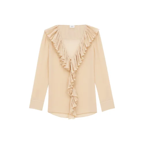 SAINT LAURENT FW24 Рубашка Женская Бежевая