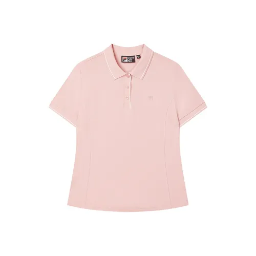 FILA Белая Поло Женская Нежно-Розовая PK