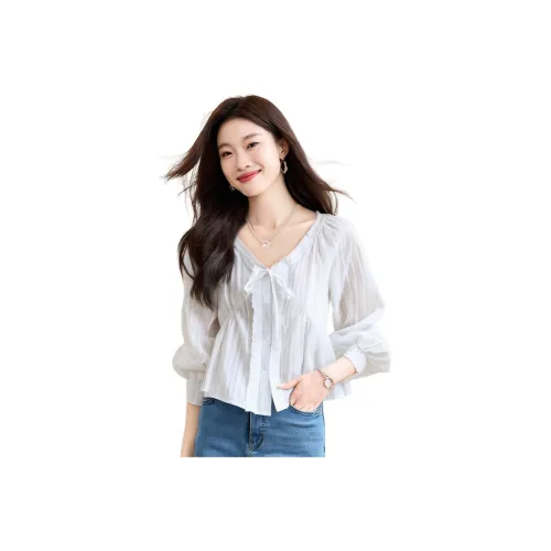Love Elaine Весна-осень Рубашка Женская Белая