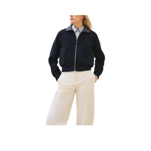 HERMES FW24 Куртки и пальто Женские Темно-синий