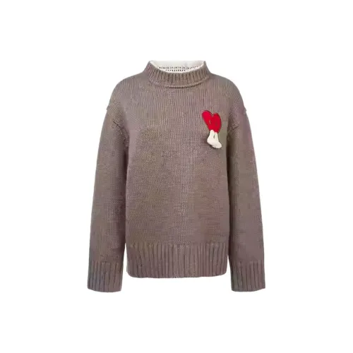 AIVEI Трикотаж Женский Какао Коричневый