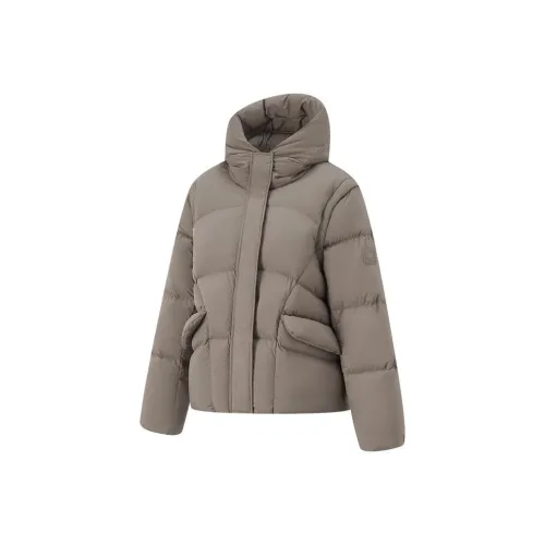 LINING Пуховик Женские Дерево Серо-коричневый