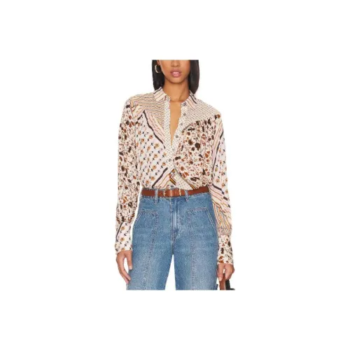 FREE PEOPLE Рубашка Женская Многоцветная