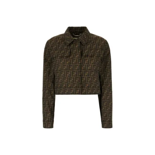 FENDI Куртки Пальто Женские Табак