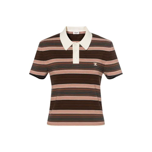 CELINE SS25 Поло Женское Светлый Умбра