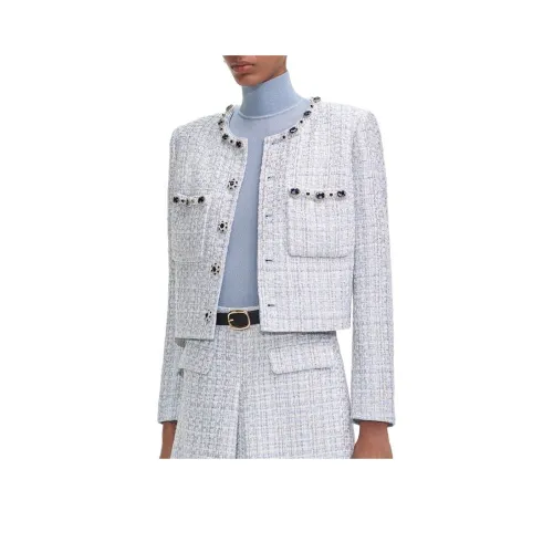 Self Portrait Куртка Женская Синяя Смешанный Цвет