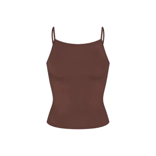Khy SS24 DROP 008 Soft Stretch High Neck Tank Топ на бретелях Женские CHOCOLATE Шоколад