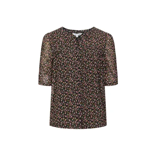 JZ. ANNAKRO Рубашка Женская Цветочная Черная