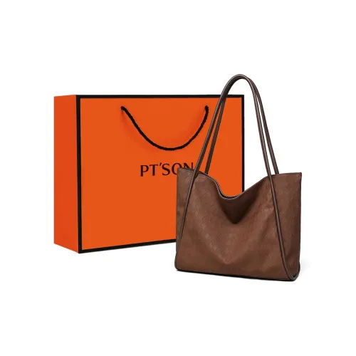 PT'SON Сумка Tote из синтетической кожи сумка для покупок сумка через плечо стандартная женская коричневая