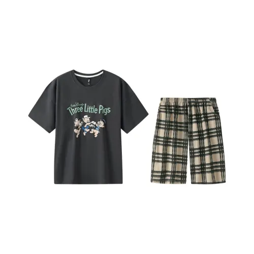 Gongdie X Disney Пижамный комплект Мужской Черный Серый