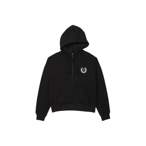 Victoria's Secret Розовый Цвет плюща Флис Full Zip Hoodie PB Куртки Пальто Женские Весна Орхидея Чисто черный