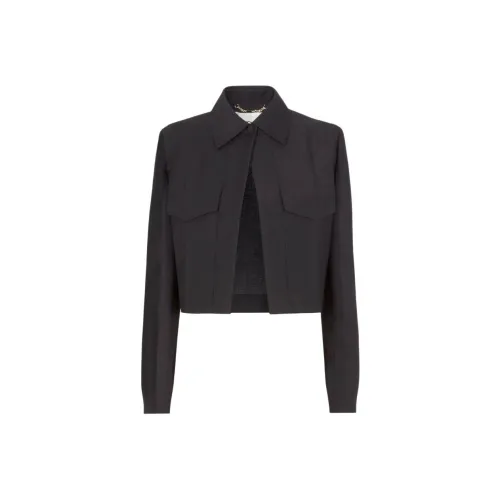 FENDI SS24 Куртки Пальто Женские Черный