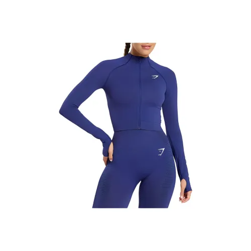 GYMSHARK VITAL SEAMLESS 2,0 Куртки Пальто Женские Кобальт Фиолетовый Глина Лаймстоун