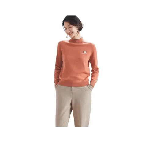 MIHUANG Кашемир Свитер Женский Бледный Цвет Кизила