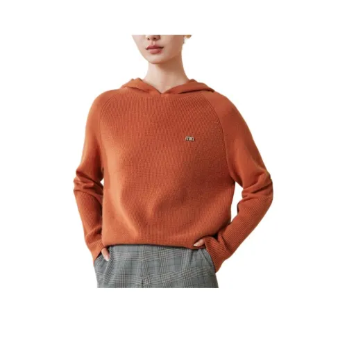 MIHUANG Кашемир Свитер Женские Кремовый Томат