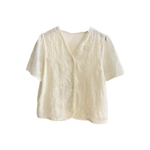 ARIADNAW STUDIO Шифон Рубашка Женская Абрикос