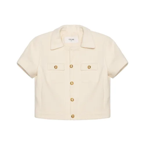 CELINE Розовый Мел Белый Женские Куртки