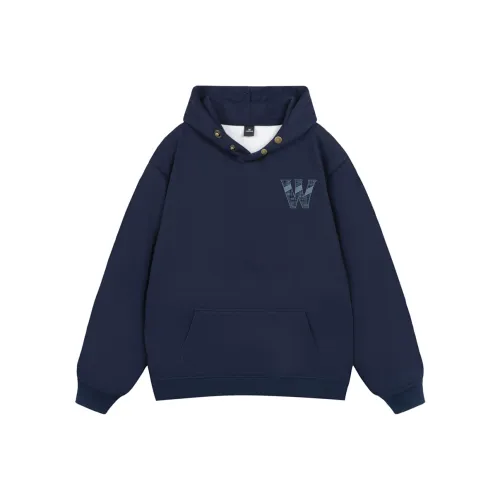 ZUOLANGGENU Толстовка Унисекс Темно-синий