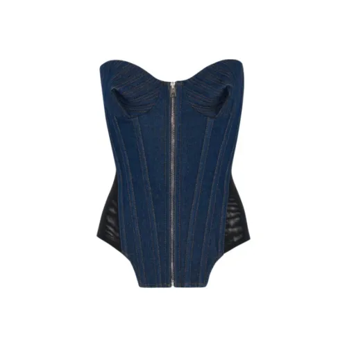 Jean Paul Gaultier Без бретелек Топ Женский Синий