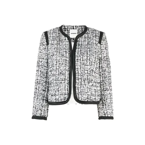 SANDRO Черные/Белые Женские Куртки