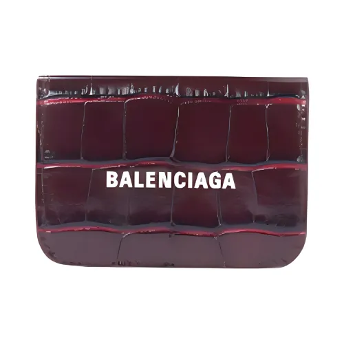 Balenciaga Кошелек из коровьей кожи Мини Женский Темно-красный