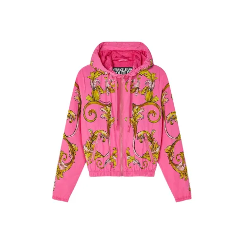 VERSACE Barocco Куртки и Пальто Женские Ярко-Розовые