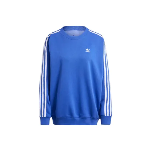 Adidas Originals 3 Stripes OVERSIZED CREW SWEATSHIRT Женские Темно-синий