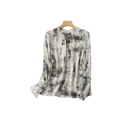 Корейский стиль рубашка женский экрю