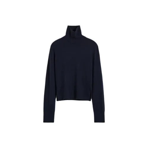 TOTEME FW24 Кашемир Свитер Женский Морской Синий