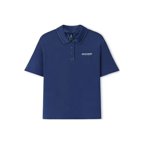 Skechers Поло Женское Средневековый Синий