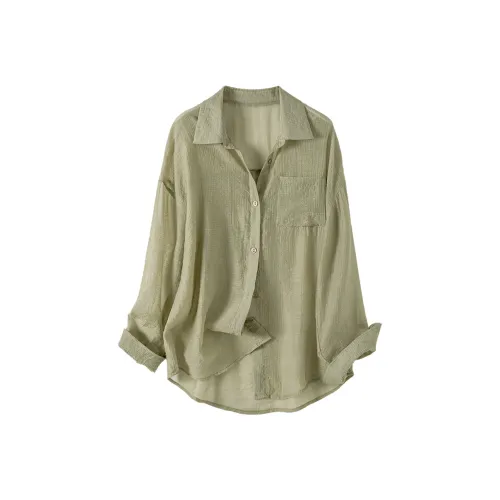 TOUCH Темно-зеленые Женские Рубашки