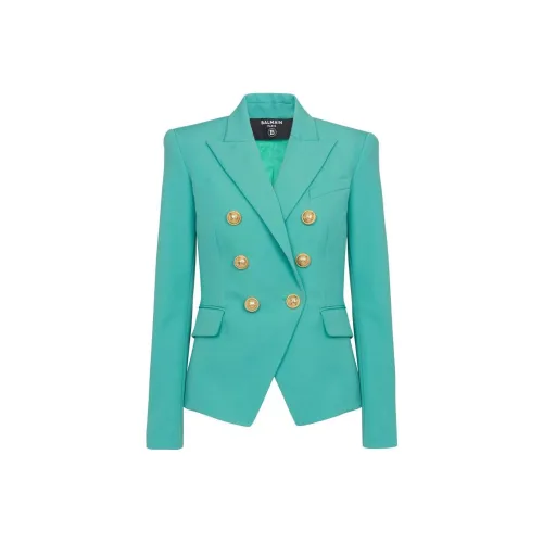 BALMAIN SS23 Куртки Пальто Женские Изумруд